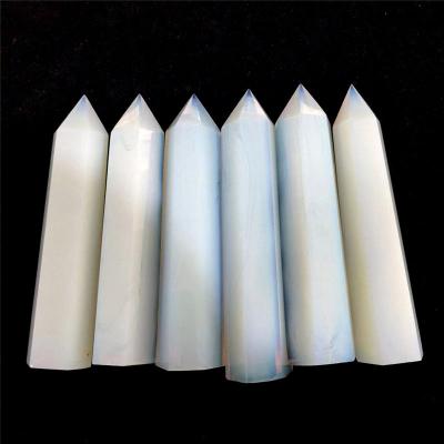 China China hot sale natural opalite quartz crystal stone point magic wand for decoration for sale