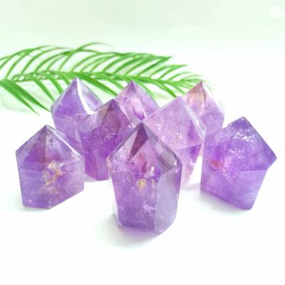 China China Wholesale Polished Natural Amethyst Stone Crystal Point Wand for Feng Shui Decoration for sale