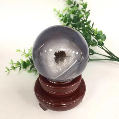 China China wholesale high quality natural agate hole quartz crystal sphere for sale for sale