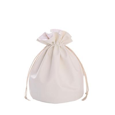 China Fashion PU Skin Care Product Storage Bag Drawstring Waterproof Large Capacity Travel Cosmetic Portable Toiletry Bag for sale