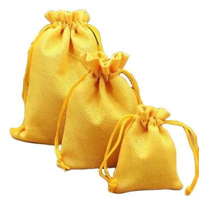 China 2022 Wholesale Custom Jute Factory Excellent Quality Low Price Jewelry Power Bank Storage Jute Drawstring Bag for sale