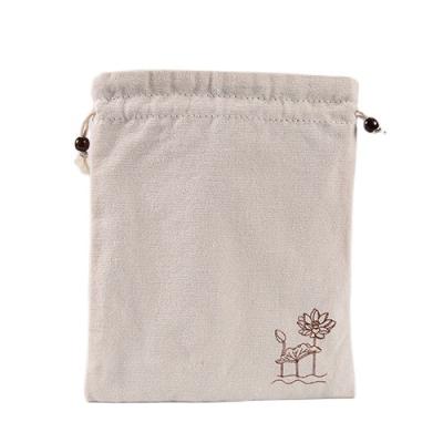 China Wholesale Custom Fashion Logo Printing Small Cotton Drawstring Velvet Storage Bag for sale