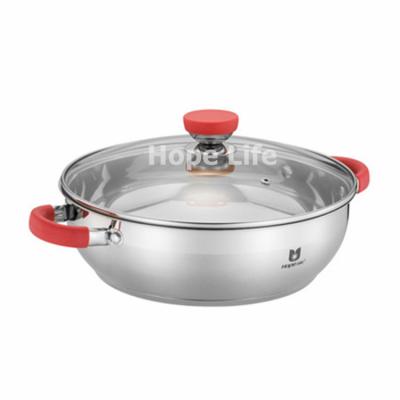 China General Use for Gas Factory Induction Cooker and Induction Cooker Induction Restaurant Soup Pot Metal Stainless Steel Hot Pots for sale