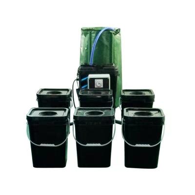 China 6 12 18 24 30 36pot Plastic Systems DWC Hydroponics Buckets for sale