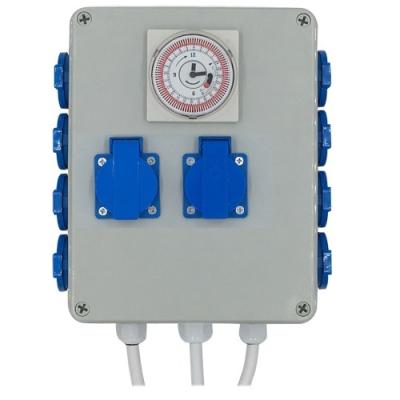 China 2/4/6/8 Lights Industrial Hydroponics 24h Timer Relay For Hydroponics Lighting Controller for sale