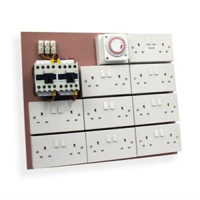 China 16way MDF Timer Panel Sealed Relay For Hydroponics Grow Light for sale