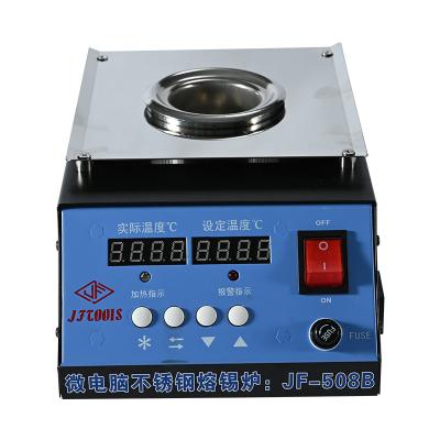 China Building Material Shops JFTOOIS Digital Display Stainless High Quality Fast Melt Solder Pot For PCB Board Work Complex for sale