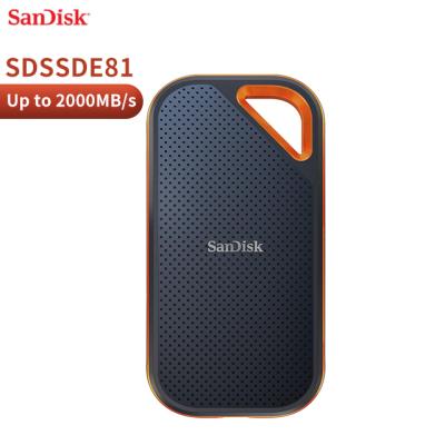 China Original Extreme Portable Solid State Drive-SDSSDE81-G25 External Solid State Drive-SDSSDE81-G25 (New Generation) SanDisk SSD USB-C USB 3.2 GEN 2x2 1TB 2TB PRO for sale