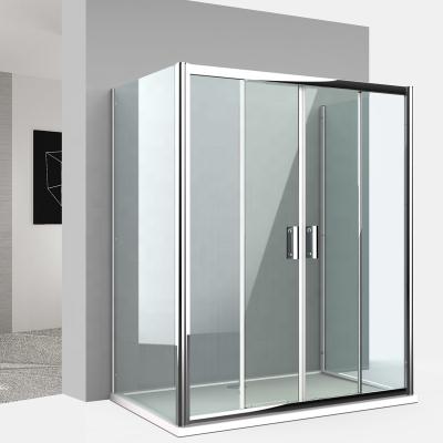 China Quality Square Shower Enclosures Safety Glass Shower Cabinet Modern 6mm Tempered Simple Shower Rooms for sale