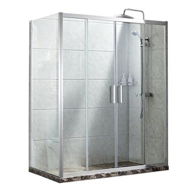 China Hot Sale Modern Corner Tempered Glass Shower Box Rectangle Shower Cubicles In Bahtrooms For European Markets for sale