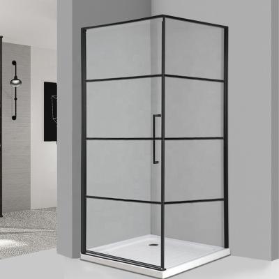 China Modern Black Glass Bathroom Enclosures Sliding Steam Shower Cabin for sale