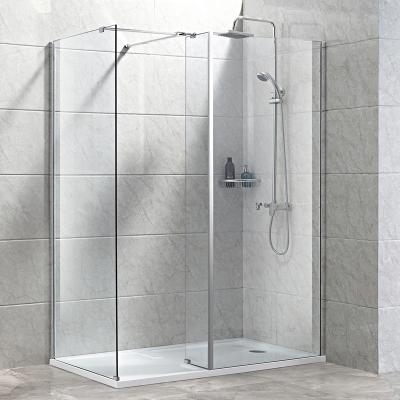 China Modern New Product High End Simple Bathroom Designs Aluminum Corner Walk In Shower Enclosure for sale