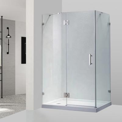 China Modern Frameless Bypass Sliding Tempered Glass Shower Door Hotel Pivot Open Shower Doors Bathroom Enclosure for sale