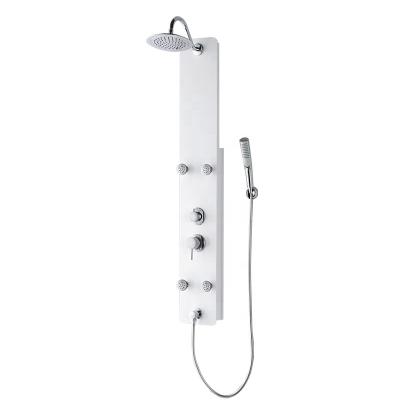 China With Sliding Bar PVC Shower Panel With Cheap Price White Plastic Shower Columns For Bathroom for sale