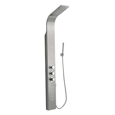 China Without Slide Bar Hot Selling Luxury Thermostatic Led Bathroom Stainless Steel Waterfall Shower Panels Wall Mounted Rain Shower Head for sale