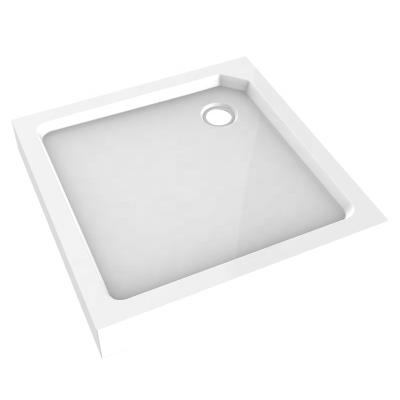 China Modern Wholesale Rectangular Shape High Acrylic Shower Tray Curved Shower Bases with SMC Materials for sale