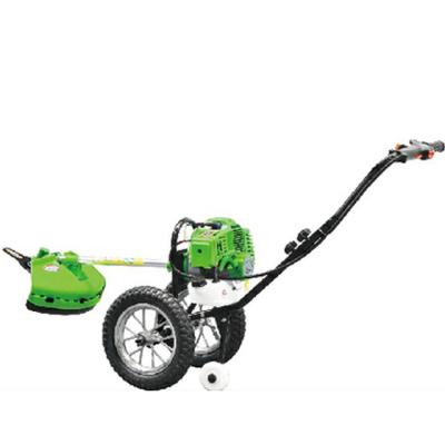 China 2-Stroke Hot Sale 43cc 2 Wheel Brush Cutter Hand Push Grass Cutter Hand Push Brush Cutter for sale