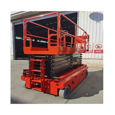 China Hotels Advertising Company Scissor Lift Platform Aerial Man Self Propelled Scissor Lift for sale