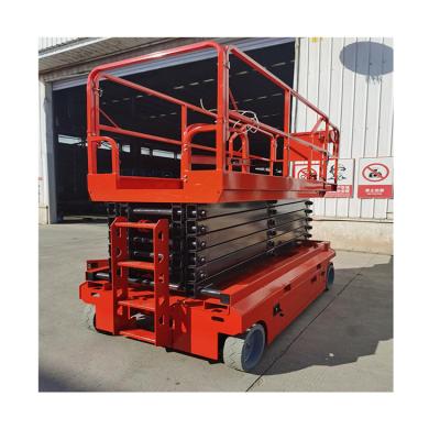 China Hot Sale 12m Hotels Electric Self Propelled Scissor Self Propelled Man Self Propelled Scissor Lift Platform for sale