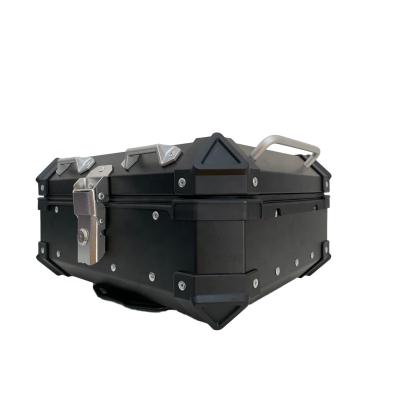 China 2020 New Motorcycle Box 25L Black Alloy Tail Aluminum Top Box Motorcycle Top Case Outboard Riding Case for sale