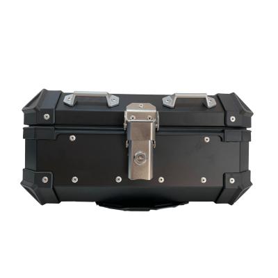 China Hot Sale 25L Waterproof Aluminum Motorcycle Top Box Waterproof Alloy Top Box Motorcycle for sale