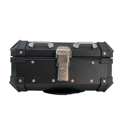 China New Black 2020 25L Motorcycle Top Box Alloy Outboard Mount Aluminum Case For Motorbike Delivery Box for sale