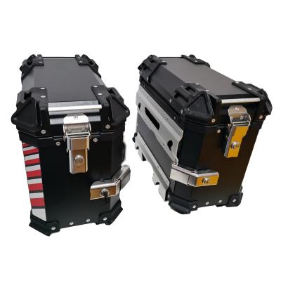 China Aluminum Motorcycle 37L Alloy Side Box Aluminum Motorcycle Side Case Motorcycle Side Box Waterproof Aluminum for sale