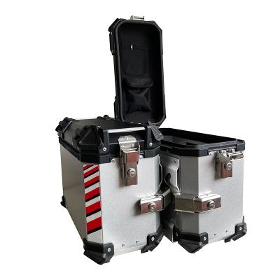 China Waterproof Aluminum Motorcycle Side Boxes 38L Box Aluminum Side Box Motorcycle Case for sale