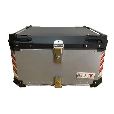 China High Capacity 105L Motorcycle Accessories Motorcycle Box Waterproof Aluminum Top Box Motorbike Top Box for sale