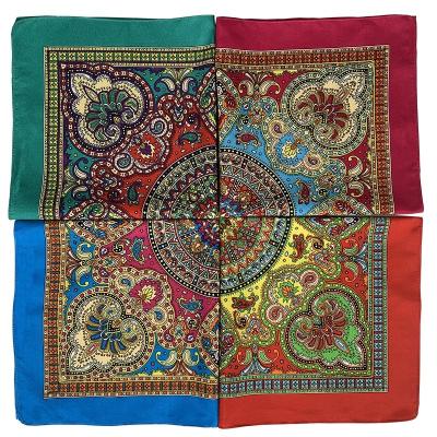 China Outdoor Activities Polyester 22inch Square Paisley Bandana Running Headwear 55*55CM for sale