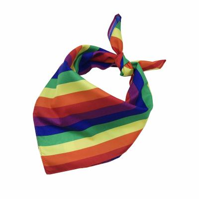 China Polyester/Cotton In Head Wraps Pride Rainbow Flag Bandana Scarf Polyester Cotton Gay Running Headband Bandana LGBT for sale