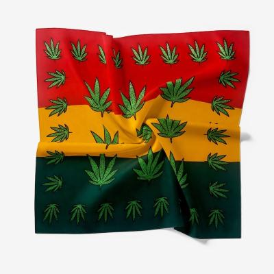 China Outdoor Activities Bandana Scarf Maple Leaf Reggae Men's Polyester Headband Custom Printing Quick Dry Bandana For Sports for sale