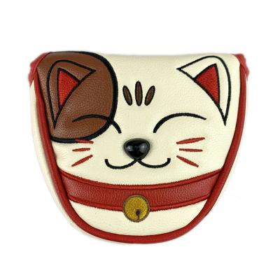 China Protect Golf Clubs Golf Club Headcovers Putter Club Mallet PCM Lucky Cat NRC Printed PU Leather Lovely Character Animal Sneaker Equipment for sale