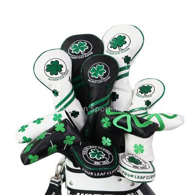 China Protect Golf Clubs Golf Wooden Hybrid Lucky Cloverleaf Club Cover Custom Club Headcovers Club Putter Club Blade Mallet Four Blade Cloverleaf Ut Logo Barrel for sale