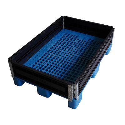 China Customized Single Faced Size Pallet Durable Stackable Plastic Collar for sale