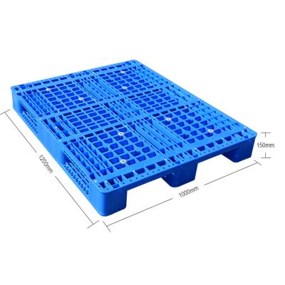 China Karachi 1500*1200 Single Faced Anti-Slip Plastic Pallet 1200 X 1000 For Rackable Use for sale