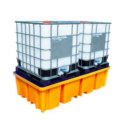 China Single Faced Recycled Polyethylene 1300L Ibc Spill Pallet For IBC Tank for sale