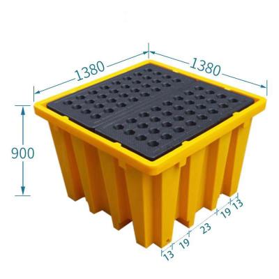 China 1300L Single Faced 2200 Liter Ibc Spill Pallet Bund With Distribution Area for sale