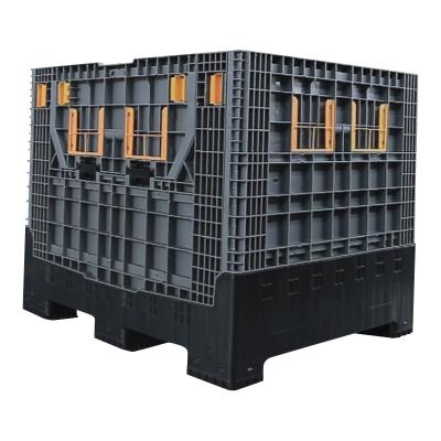 China HDPE Pallet Box Large Capacity Bulk Foldable Storage Bins Eco - Friendly With Lids for sale