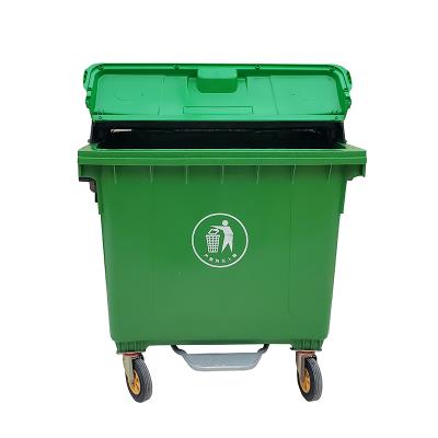 China 1100L Sustainable Green Plastic Outdoor Bin / Garbage Bins / Waste Bin for sale