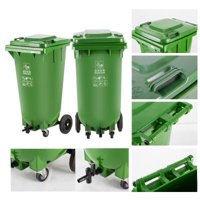 China 120 Sustainable Outdoor Plastic Waste Box Garbage Waste Bin Garbage Types for sale