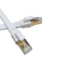 China cable plano del remiendo del gato 8 de los cordones de remiendo del cobre 40Gbps de 7*0.12m m 26AWG SSTP en venta