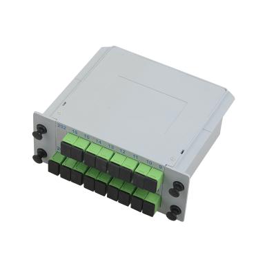 China Sc Apc Connector 1x16 Plc Fiber Splitter Single Mode  Ftth Plc Splitter for sale