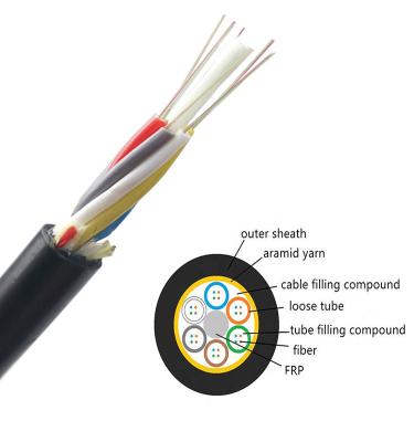 China Cable aéreo de la fibra óptica del cable de fribra óptica/ADSS del solo modo de la base de G.652D SM 48 en venta