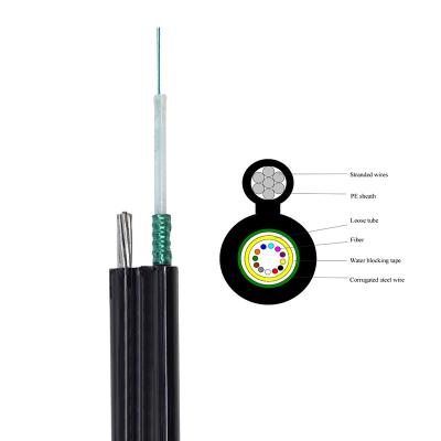 China Uni cuadro 8 corazones autosuficientes del tubo GYXTC8S del cable de la fibra óptica 12 en venta