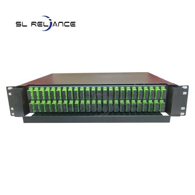 China 2U ODF Fiber Optical Patch Panel Rack Cabinet 48port 96Core SC APC Patch Panel for sale