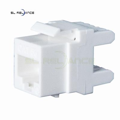 China White 22~26 AWG Cat5e Keystone Coupler 8P8C Network Keystone Jack for sale