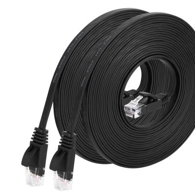 China Cat6 Bare Copper Flat Ethernet Cable , 50Ft UTP Lan Cable For Ethernet for sale