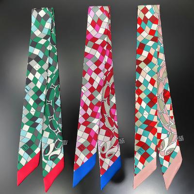 China Wholesale C269 geometric colorful snake designer ladies long heads other silk ethnic scarves and shawls brand print scarf for sale