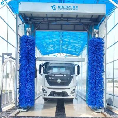 China Water Saving Electric Bus Wash System With 80L/Car Water Consumption By PLC Control for sale